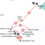 Sichuan and Yangtz tour map